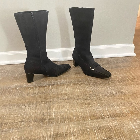 NWT Eric Michael Denmark Heel Black Dress Boot | Calf Height | Size 41/9 - Picture 2 of 12